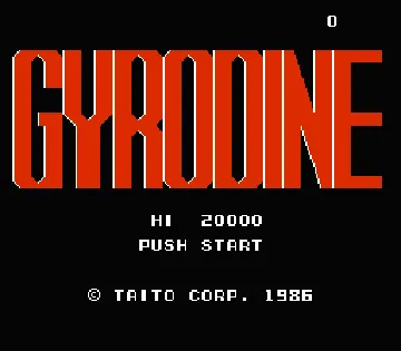 Gyrodine (Japan) screen shot title